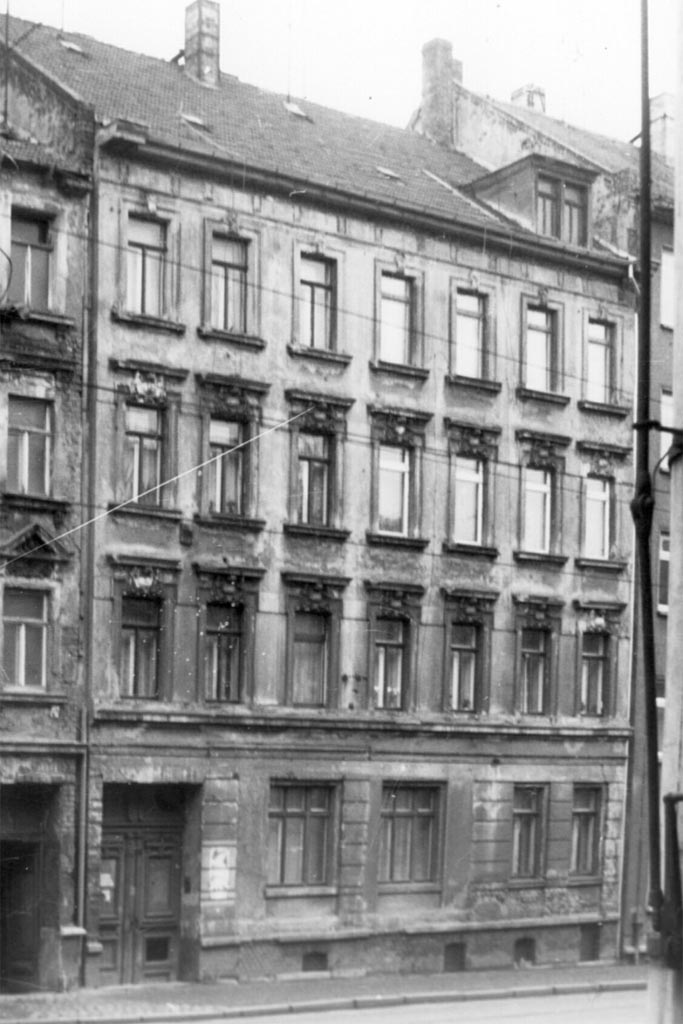Die Georg-Schumann-Str. 199 im Dezember 1989. Quelle: Archiv Kohlwagen