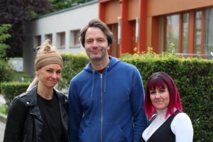 Anja Richter, Leiterin der ITZ Di-derotstraße, Oliver Blumenthal vom Familienzentrum GeyserHaus und Claudia Töpfer