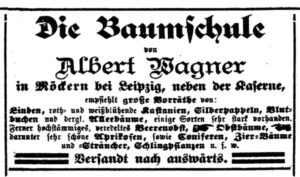 Inserat im Lpz. Stadt- und Dorfanzeiger vom
25.10.1889. Quelle: Archiv Kohlwagen